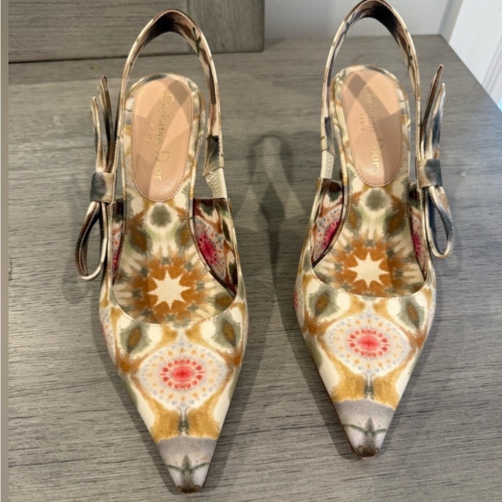 Christian Dior Kaleidoscope Tie Dye Kitten Heels - Picture 2 of 6